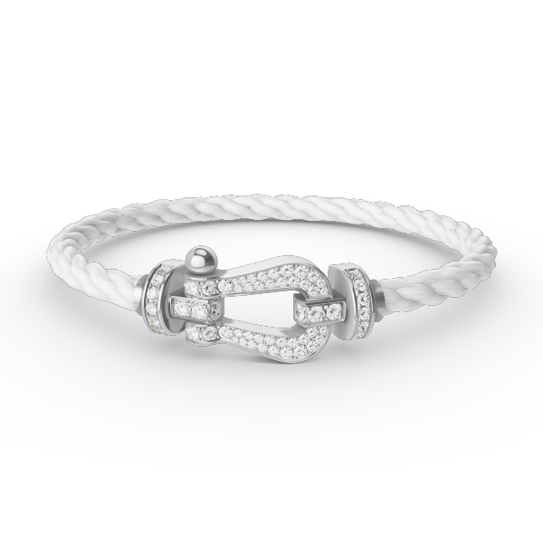 [Frd]FORCE LARGE HORSESHOE FULL DIAMOND BRACELET SILVER