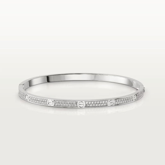 [CAT]LOVE BRACELET 3.65MM DIAMOND-PAVED SILVER