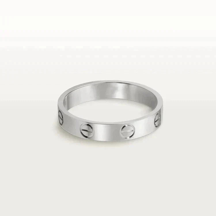 [CAT]LOVE RING 4MM 1 DIAMOND SILVER