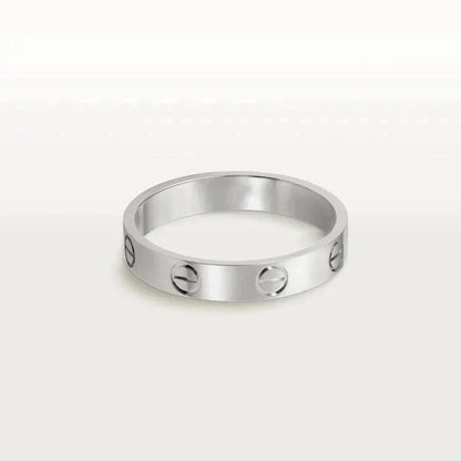 [CAT]LOVE RING 4MM 1 DIAMOND SILVER