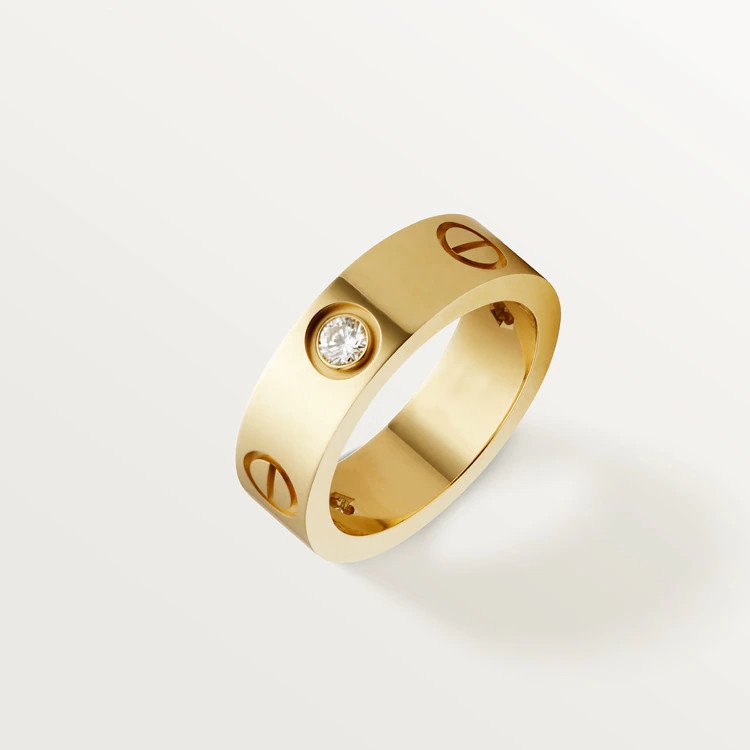 [CAT]LIEBESRING 5,5 MM 3 DIAMANTEN ROSGOLD