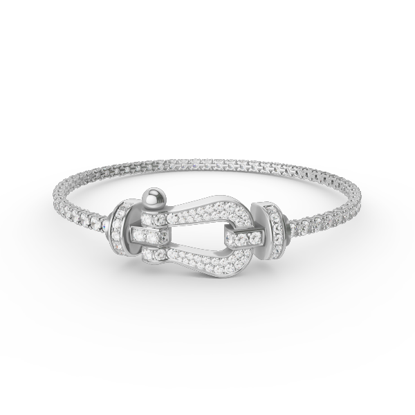 [Frd]FORCE  LARGE HORSESHOE FULL DIAMOND TENNIS BRACELET