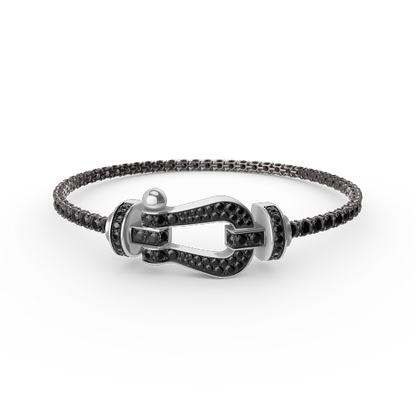 [Frd]FORCE  LARGE HORSESHOE FULL DIAMOND TENNIS BRACELET